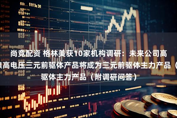 尚竞配资 格林美获10家机构调研：未来公司高镍及掺杂中镍高电压三元前驱体产品将成为三元前驱体主力产品（附调研问答）