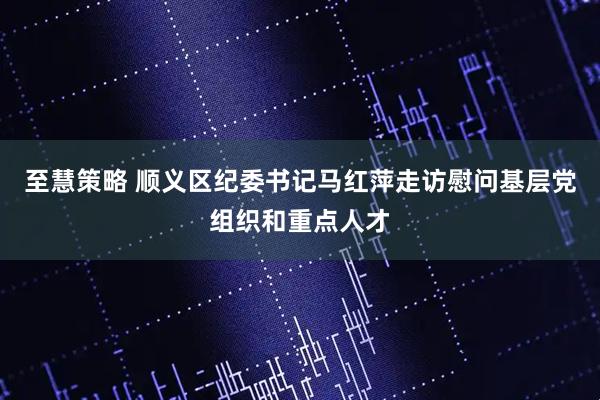 至慧策略 顺义区纪委书记马红萍走访慰问基层党组织和重点人才